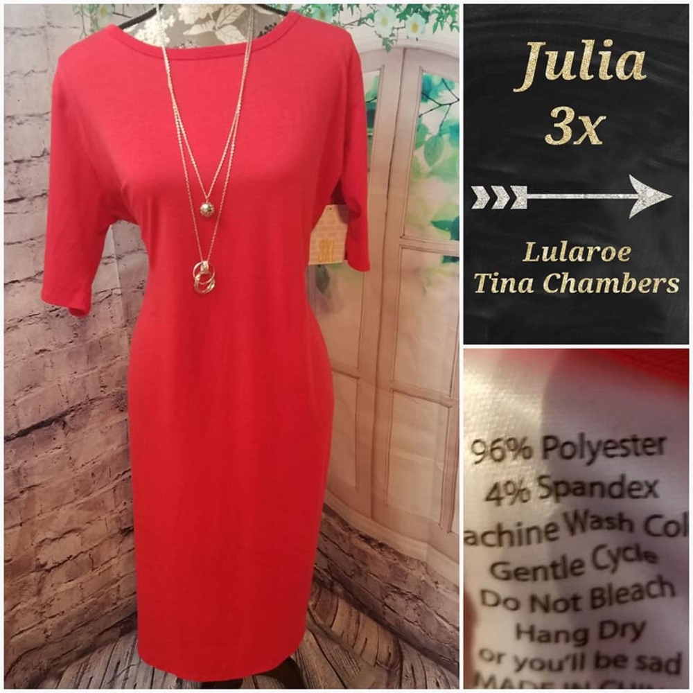Red 3x Julia By Lularoe